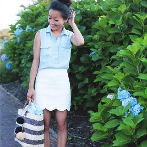 NWOT Topshop Scallop Skirt